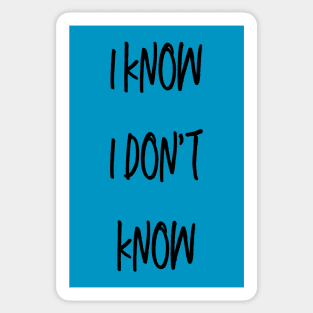 SOCRATES - I know I don't know Sticker